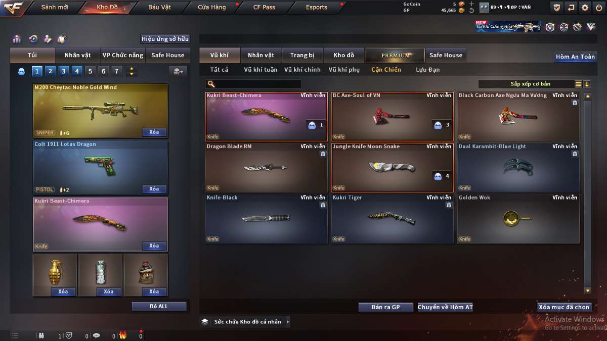 shop acc cf uy tin gia re